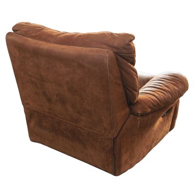 Vintage Italian Brown Leather Club Chair, 1980s-RAQ-1290566