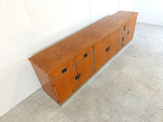 Vintage Italian Burl Wood Credenza, 1970s-IRH-1777586