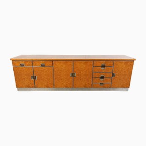 Vintage Italian Burl Wood Credenza, 1970s-IRH-1777586