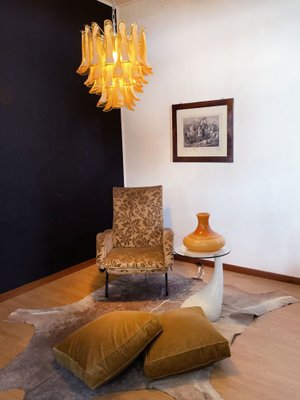 Vintage Italian Caramel Murano Glass Chandelier from Mazzega, 1970s-FHZ-968762