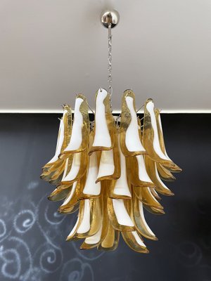 Vintage Italian Caramel Murano Glass Chandelier from Mazzega, 1970s-FHZ-968762