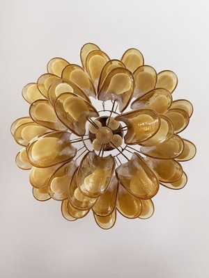 Vintage Italian Caramel Murano Glass Chandelier from Mazzega, 1970s-FHZ-968762