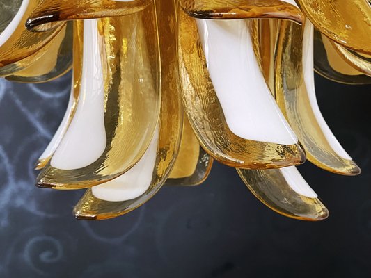 Vintage Italian Caramel Murano Glass Chandelier from Mazzega, 1970s-FHZ-968762