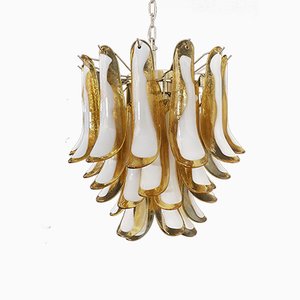 Vintage Italian Caramel Murano Glass Chandelier from Mazzega, 1970s-FHZ-968762