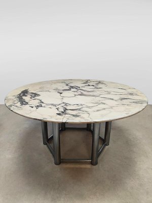 Vintage Italian Carrara Marble Dining Table, 1960s-BW-2016935