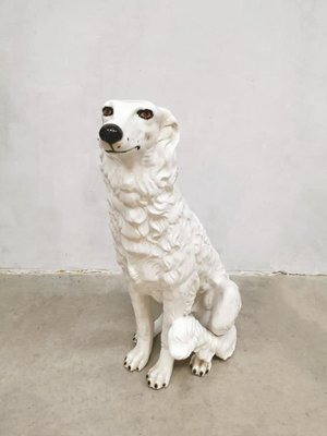 Vintage Italian Ceramic Dog Figure-BW-956797