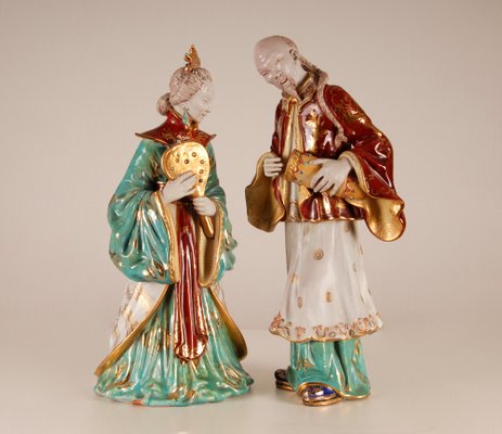 Vintage Italian Ceramic Figures by Eugenia Pattarino, 1960s, Set of 2-GOE-1034484