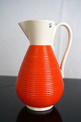 Vintage Italian Ceramic Water Pitcher and Glasses Set from Rometti, 1930s, Set of 4-OT-712036