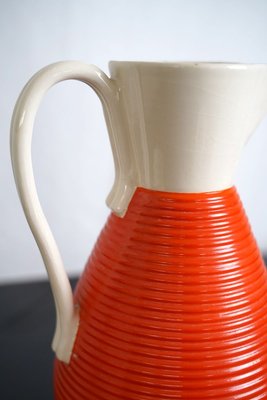 Vintage Italian Ceramic Water Pitcher and Glasses Set from Rometti, 1930s, Set of 4-OT-712036