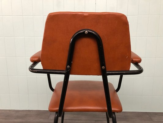 Vintage Italian Chair in Metal and Skai, 1950s-FOV-1789958