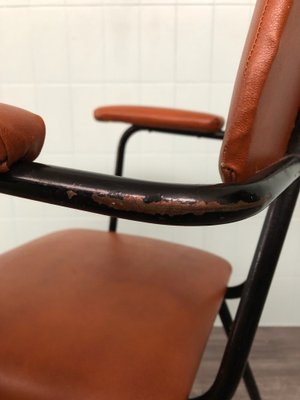 Vintage Italian Chair in Metal and Skai, 1950s-FOV-1789958