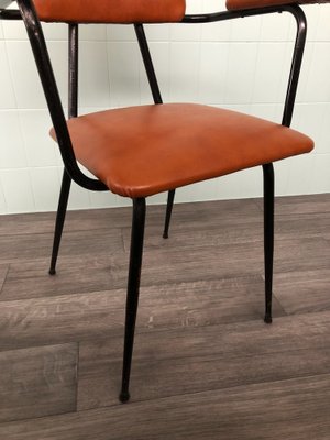 Vintage Italian Chair in Metal and Skai, 1950s-FOV-1789958