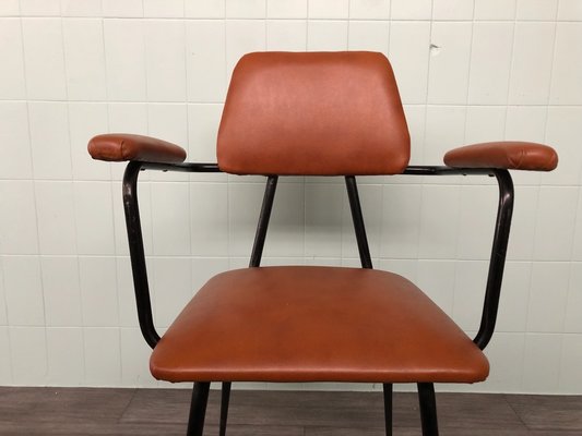 Vintage Italian Chair in Metal and Skai, 1950s-FOV-1789958