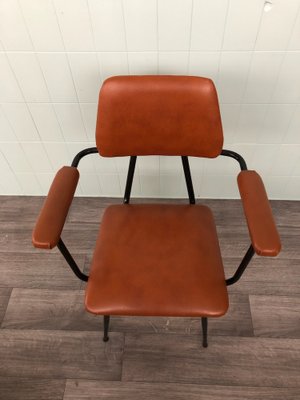 Vintage Italian Chair in Metal and Skai, 1950s-FOV-1789958