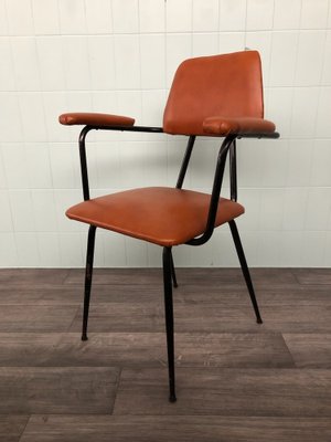 Vintage Italian Chair in Metal and Skai, 1950s-FOV-1789958