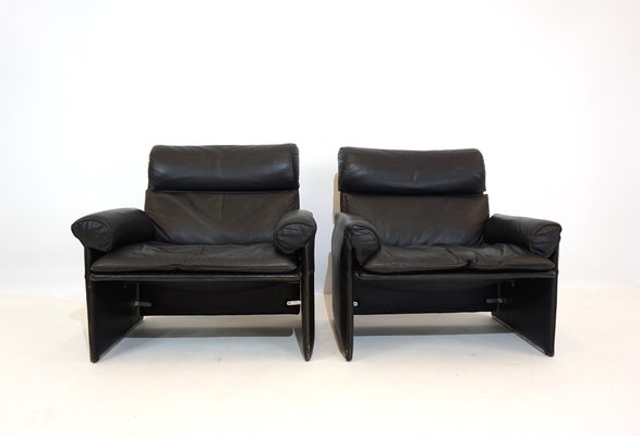 Vintage Italian Chairs in Leather by Giovanni Offeri, 1970s, Set of 2-HUW-1746911