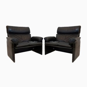 Vintage Italian Chairs in Leather by Giovanni Offeri, 1970s, Set of 2-HUW-1746911