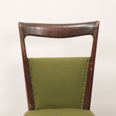 Vintage Italian Chairs in Painted Beech and Fabric, 1950s, Set of 5-VMM-2033343