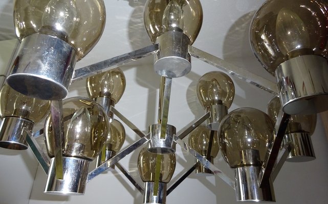 Vintage Italian Chandelier in Glass-GVR-1337863