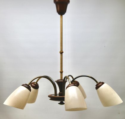 Vintage Italian Chandelier with Five Arms, 1960s-MJY-1148771