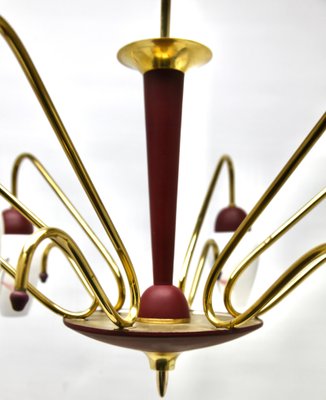 Vintage Italian Chandelier with Six Arms in the Style of Stilnovo, 1960s-MJY-1150352