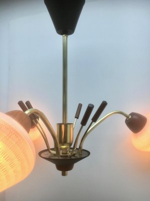 Vintage Italian Chandelier with Three Arms in the Style of Stilnovo, 1960s-MJY-1148819