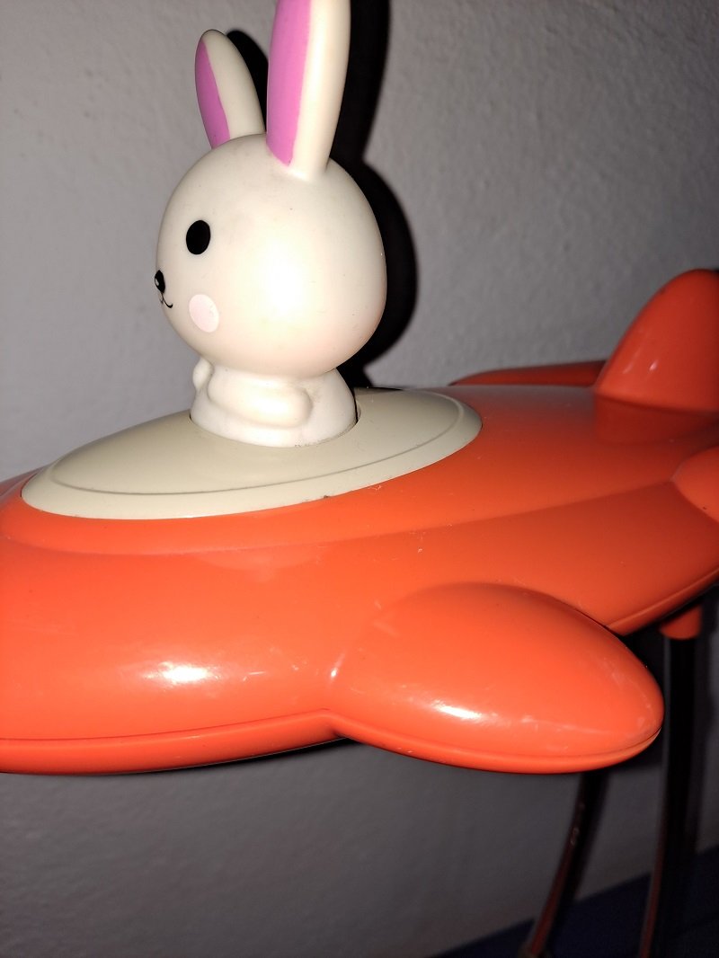 Vintage Italian Child's Spaceship Lamp, 1970 / 80s