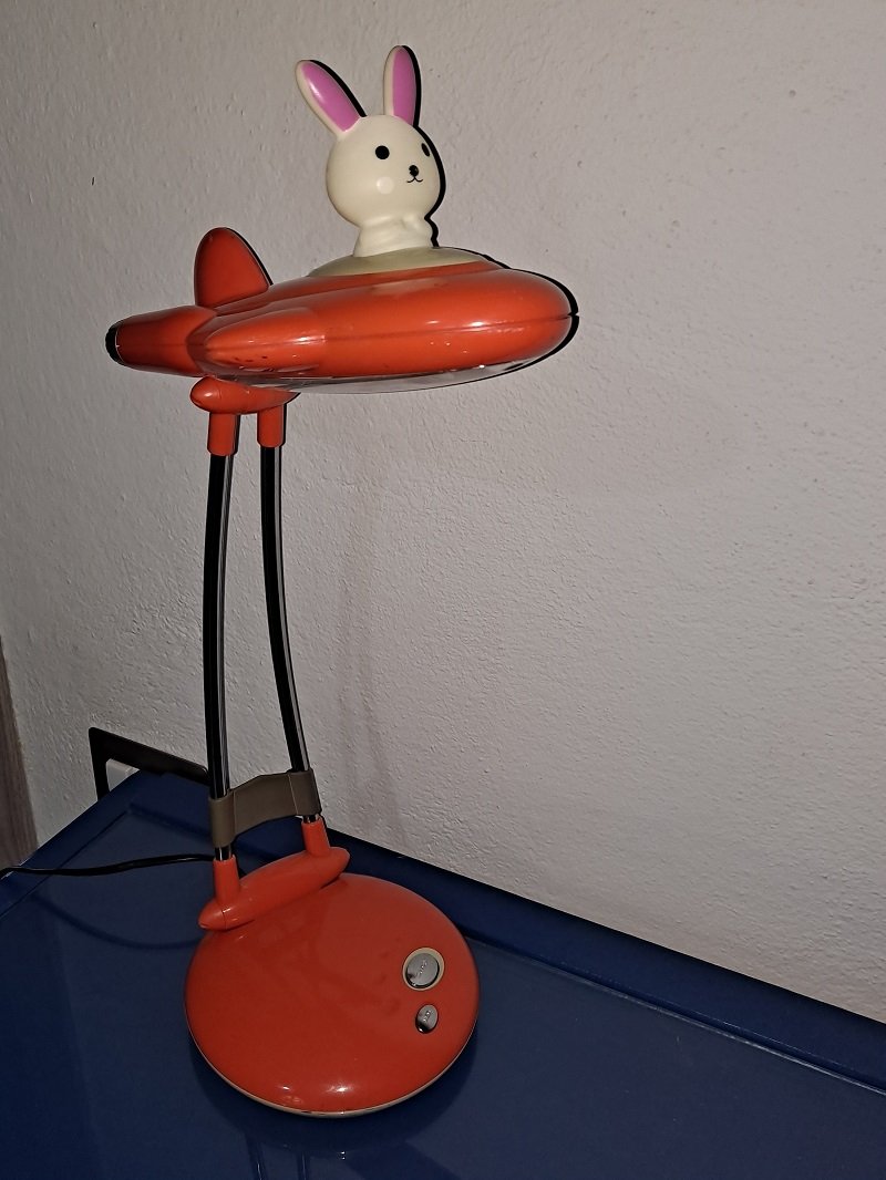 Vintage Italian Child's Spaceship Lamp, 1970 / 80s