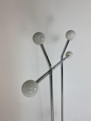 Vintage, Italian Chrome and Carrara Marble Coat Stand, 1970s-DE-824520