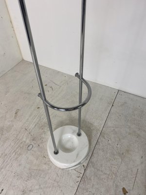 Vintage, Italian Chrome and Carrara Marble Coat Stand, 1970s-DE-824520