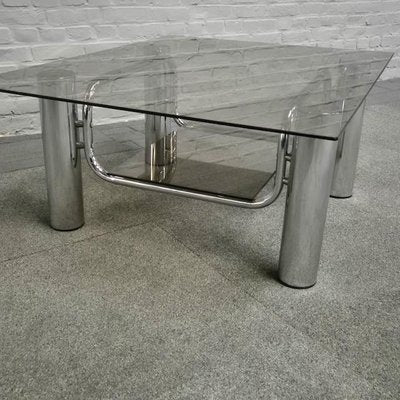 Vintage Italian Chrome Coffee Table, 1970s-OLQ-2036618