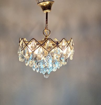 Vintage Italian Circular Chandelier Crystal Drops, 1950s-HIT-1760078