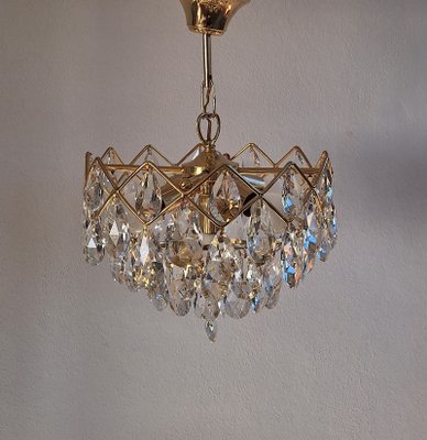 Vintage Italian Circular Chandelier Crystal Drops, 1950s-HIT-1760078