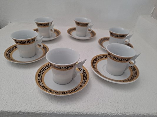 Vintage Italian Coffee Service in Versace style, 1970s, Set of 6-HIT-1384569