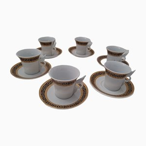 Vintage Italian Coffee Service in Versace style, 1970s, Set of 6-HIT-1384569