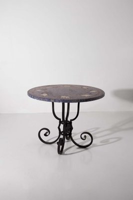 Vintage Italian Coffee Table with Marble Top, 1900s-RCE-1735407