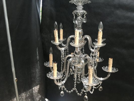 Vintage Italian Crystal Chandelier, 1940s-WQQ-1091717