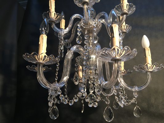 Vintage Italian Crystal Chandelier, 1940s-WQQ-1091717