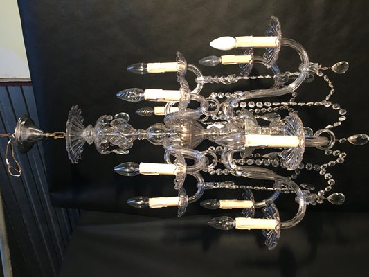 Vintage Italian Crystal Chandelier, 1940s-WQQ-1091717