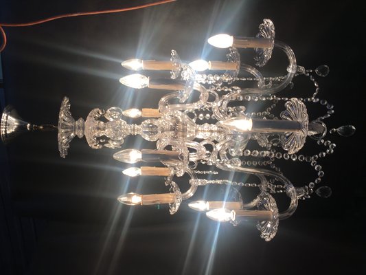 Vintage Italian Crystal Chandelier, 1940s-WQQ-1091717