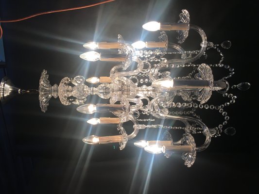 Vintage Italian Crystal Chandelier, 1940s-WQQ-1091717