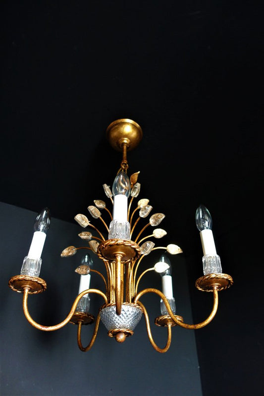 Vintage Italian Crystal Chandelier from Banci Firenze, 1960s