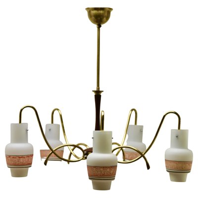 Vintage Italian Diablo Chandelier in the Style of Stilnovo with 5 Arms, 1960s-MJY-1150388