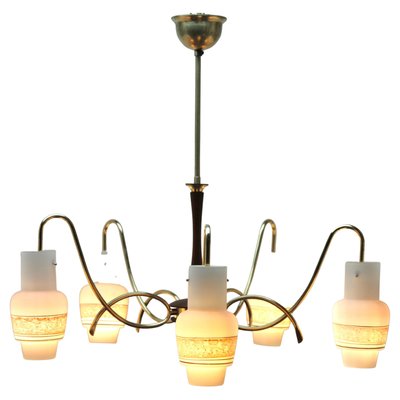 Vintage Italian Diablo Chandelier in the Style of Stilnovo with 5 Arms, 1960s-MJY-1150388