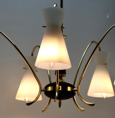 Vintage Italian Diablo Chandelier with 5 Arms in the Style of Stilnovo, 1960s-MJY-1148852