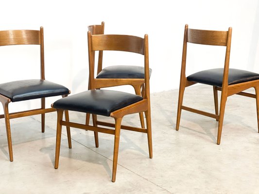 Vintage Italian Dining Chairs, 1960s, Set of 4-IRH-1816562