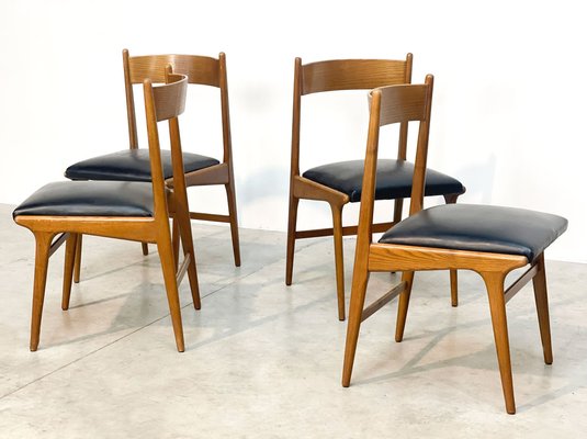 Vintage Italian Dining Chairs, 1960s, Set of 4-IRH-1816562