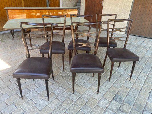 Vintage Italian Dining Room Set, 1960s, Set of 8-DY-1359494