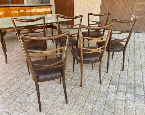 Vintage Italian Dining Room Set, 1960s, Set of 8-DY-1359494