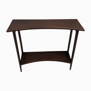 Vintage Italian Ebonized Beech Console Table with Lower Shelf, 1980s-JPQ-2019976